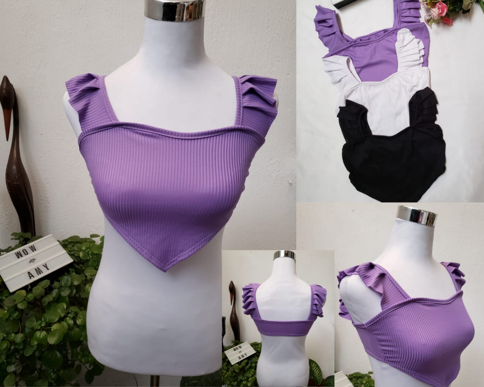 Croptop vuelitos pañuelo