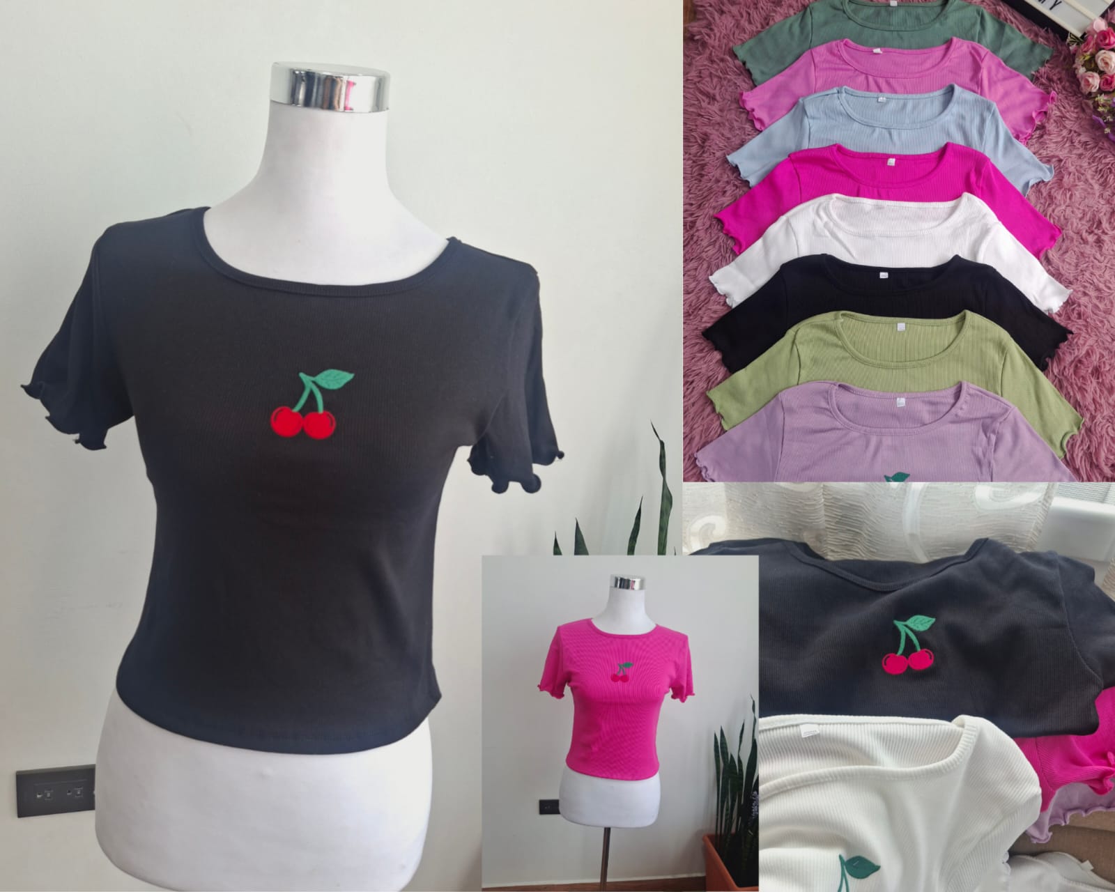 Playeras cereza