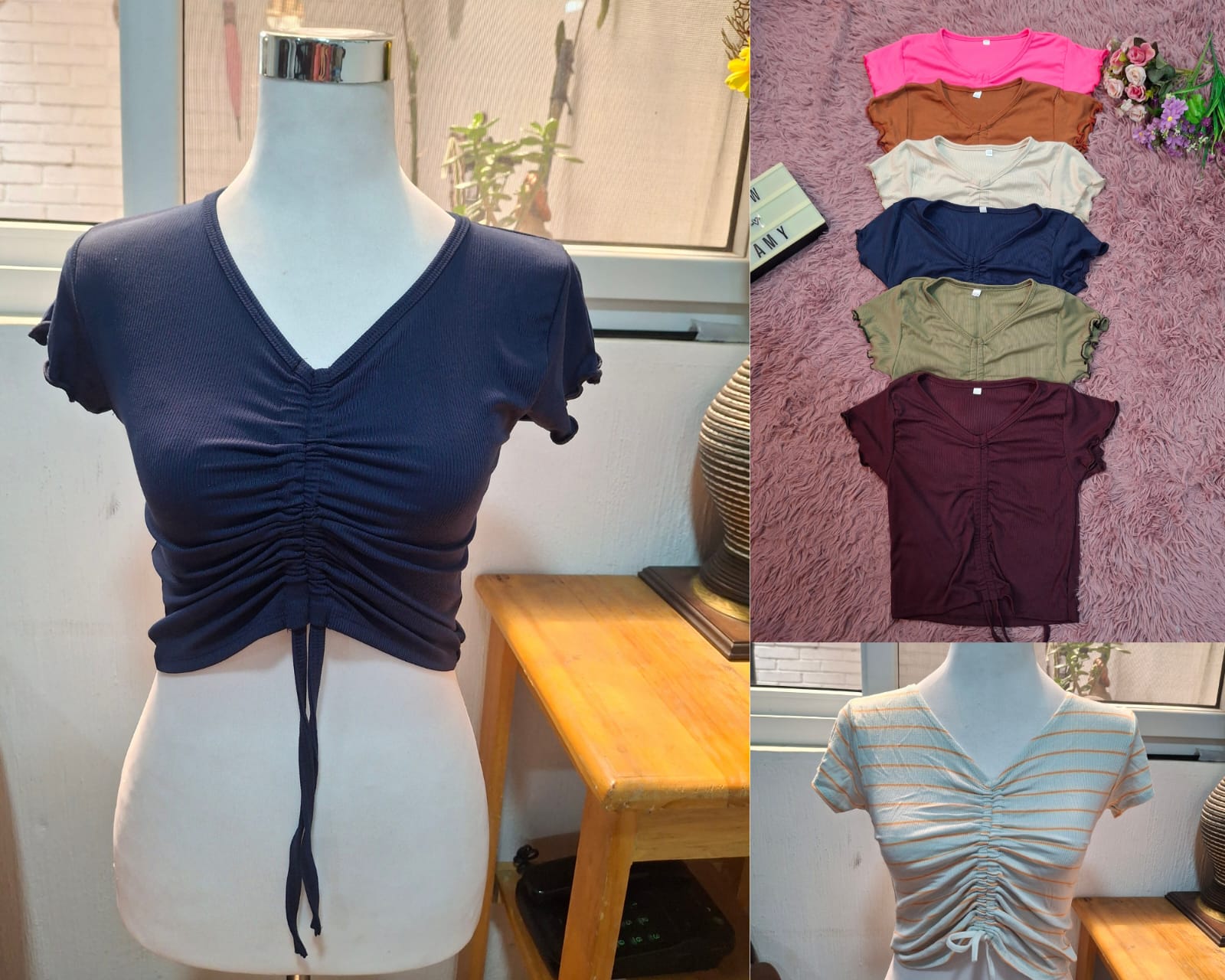 Croptop resorte enmedio