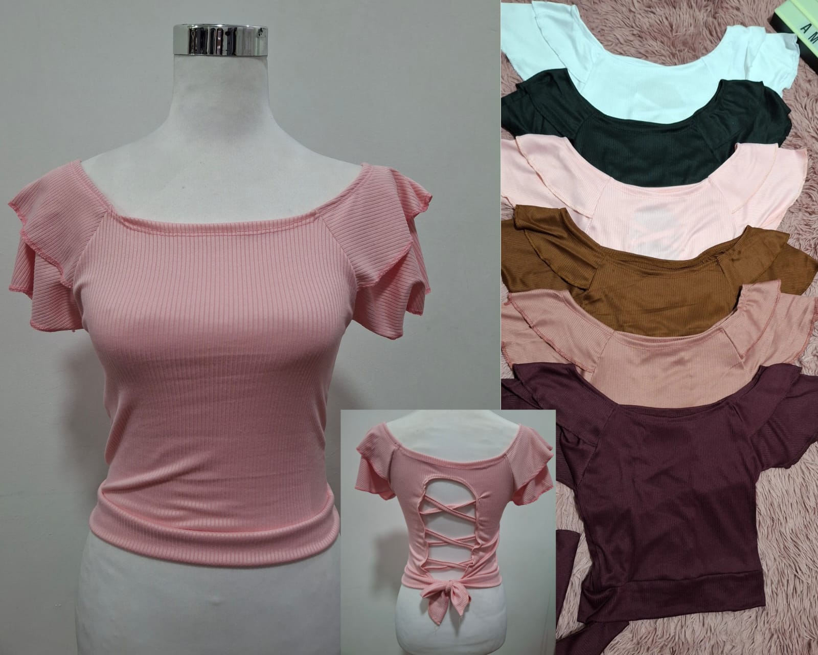 Blusa escote atrás con amarre