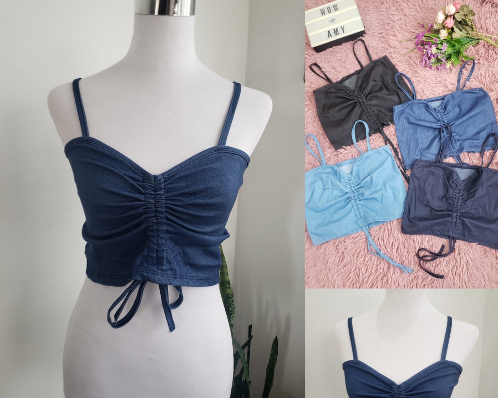 Croptop resorte enmedio tirantes