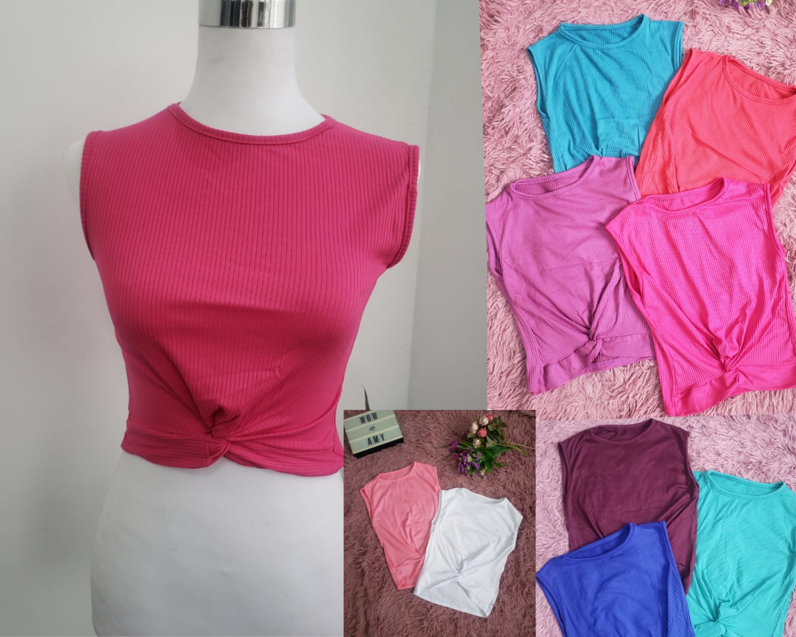 Croptop nudo enmedio sin mangas 