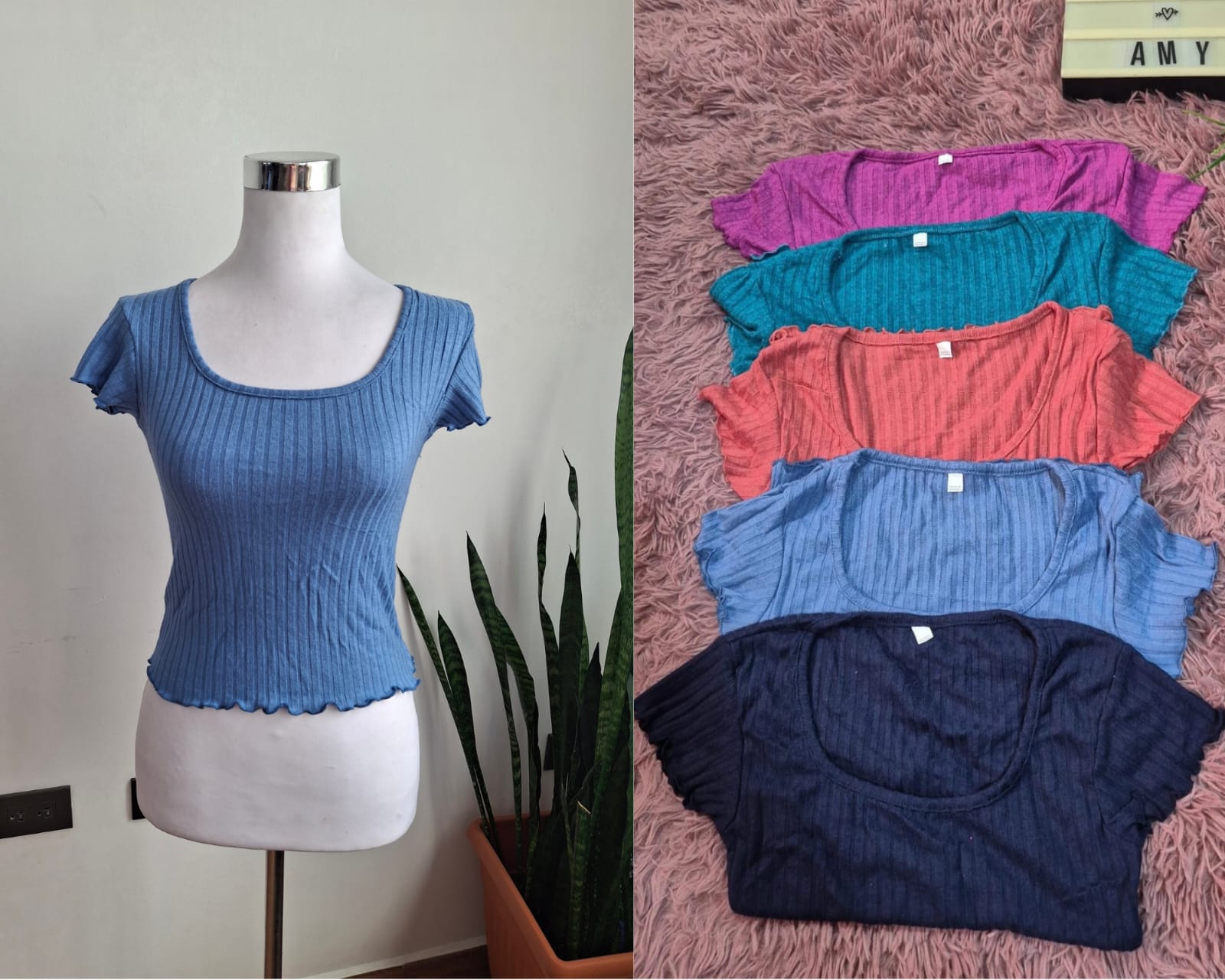 Blusita básica cuello scoop