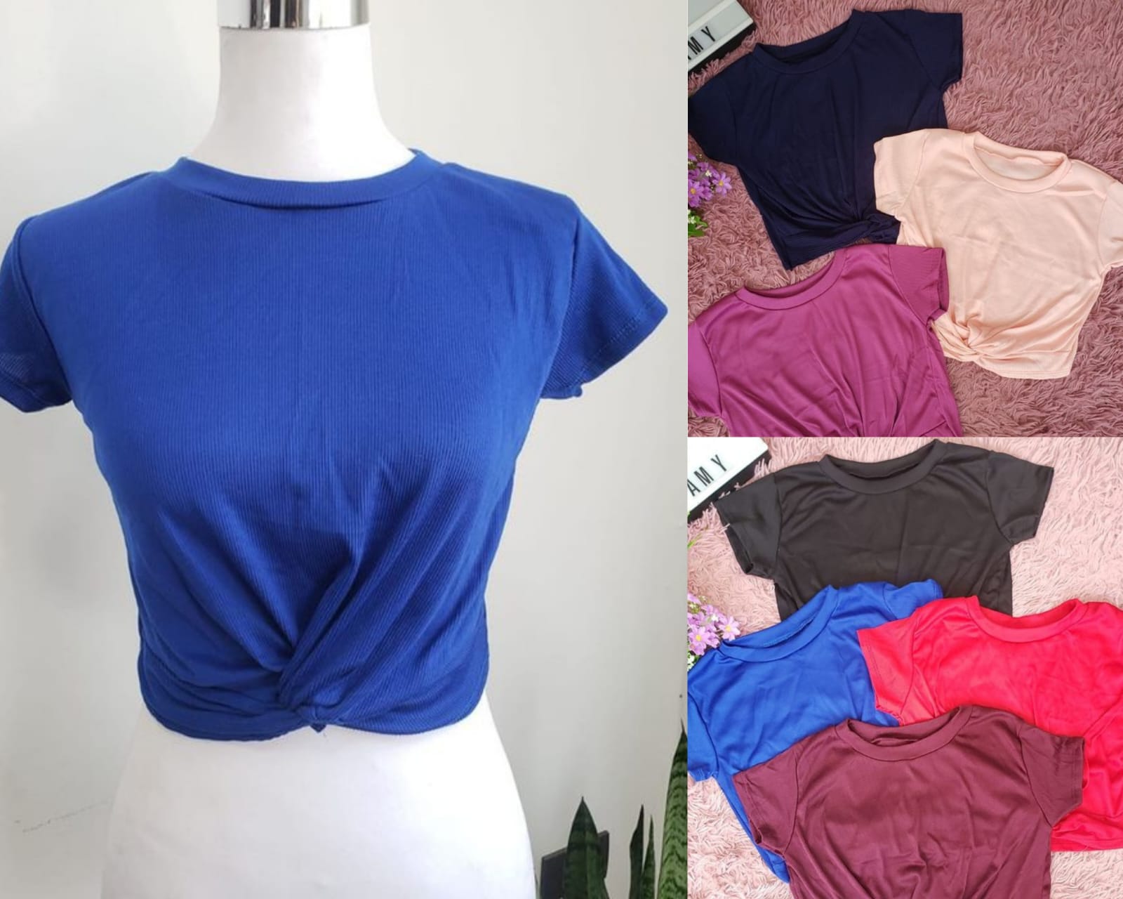 Croptop con mangas nudo enmedio 