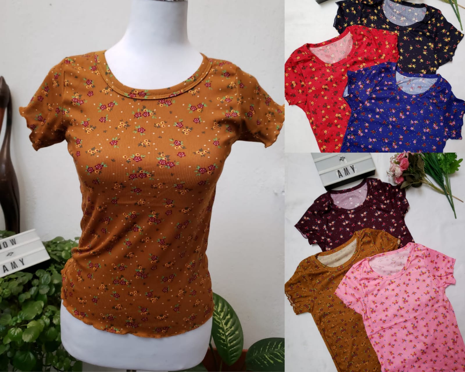 Playera con flores