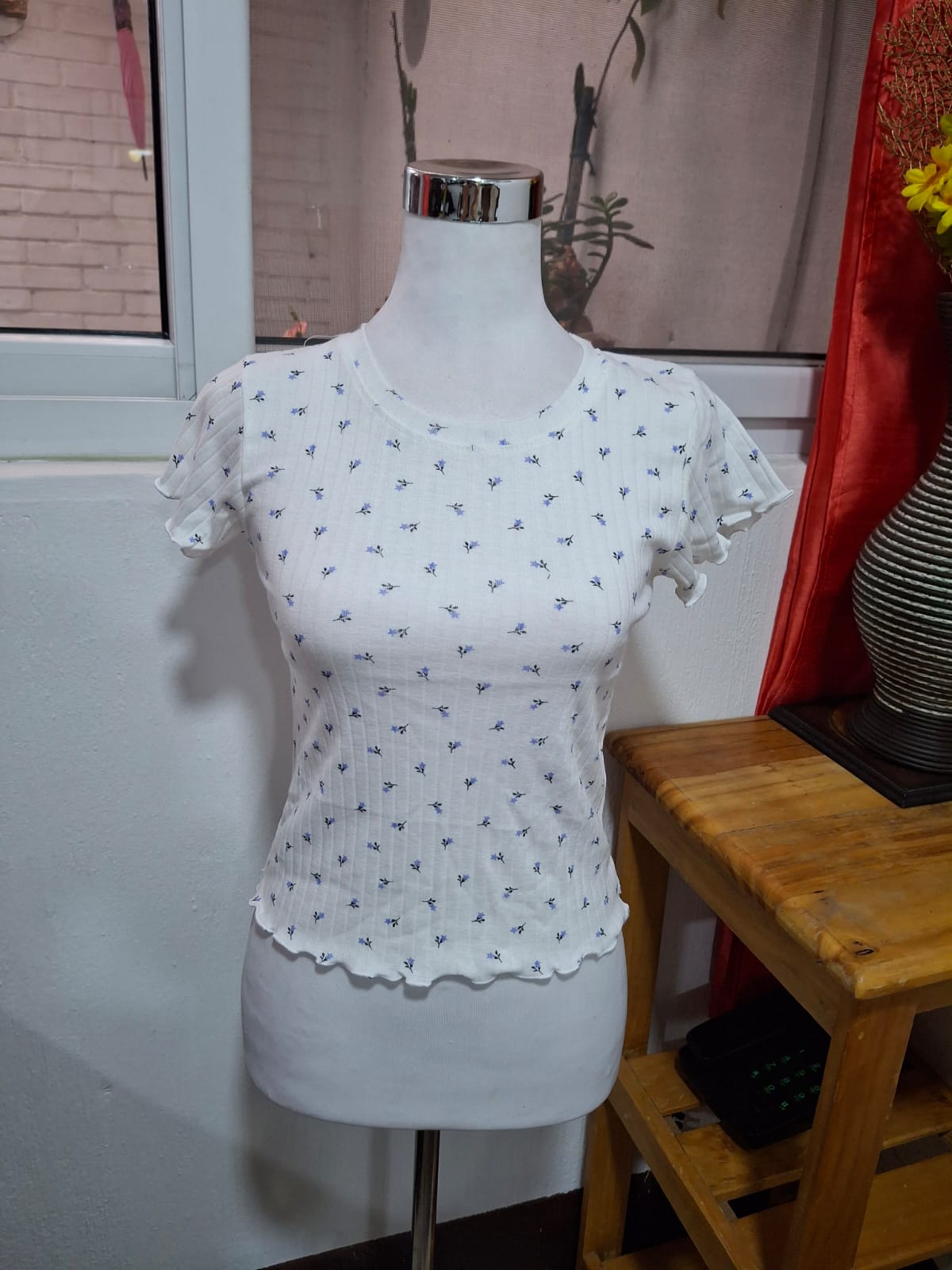 Playerita florecitas lila